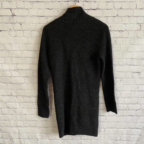 Annette Gortz Women's Wool Blend Full Zip Cardigan Sweater Jacket M Dark Grey - Picture 4 of 7